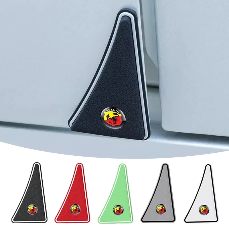 2PCS Car Door Corner Protective Covers Anti-Collision Stickers For Fiat Abarth 595 Abarth 500 Abarth 124 Spider Car Accessories