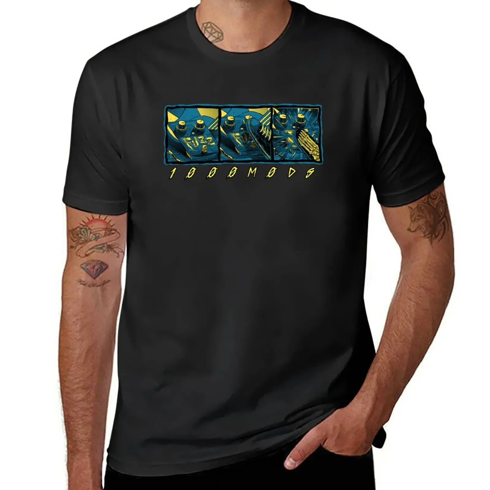 

1000 mods, Logo Fuzz. T-Shirt plus sizes quick drying mens cotton t shirts