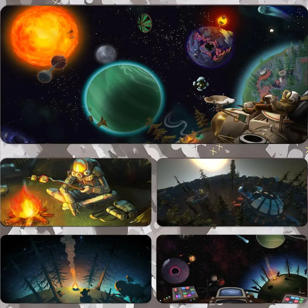 Gamer Outer Wilds Mouse Pad Gamer Keyboard Mat Pads Gaming Desk Protector Laptops Large Mousepad Cartoon Deskmat