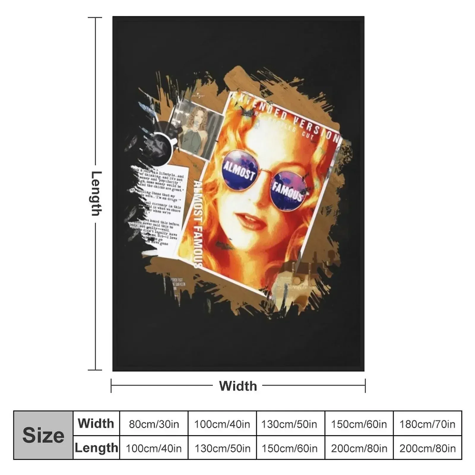 almost famous Classic . Throw Blanket Travel Large Summer Beddings Flannel Comforter Soft Plush Plaid Blankets