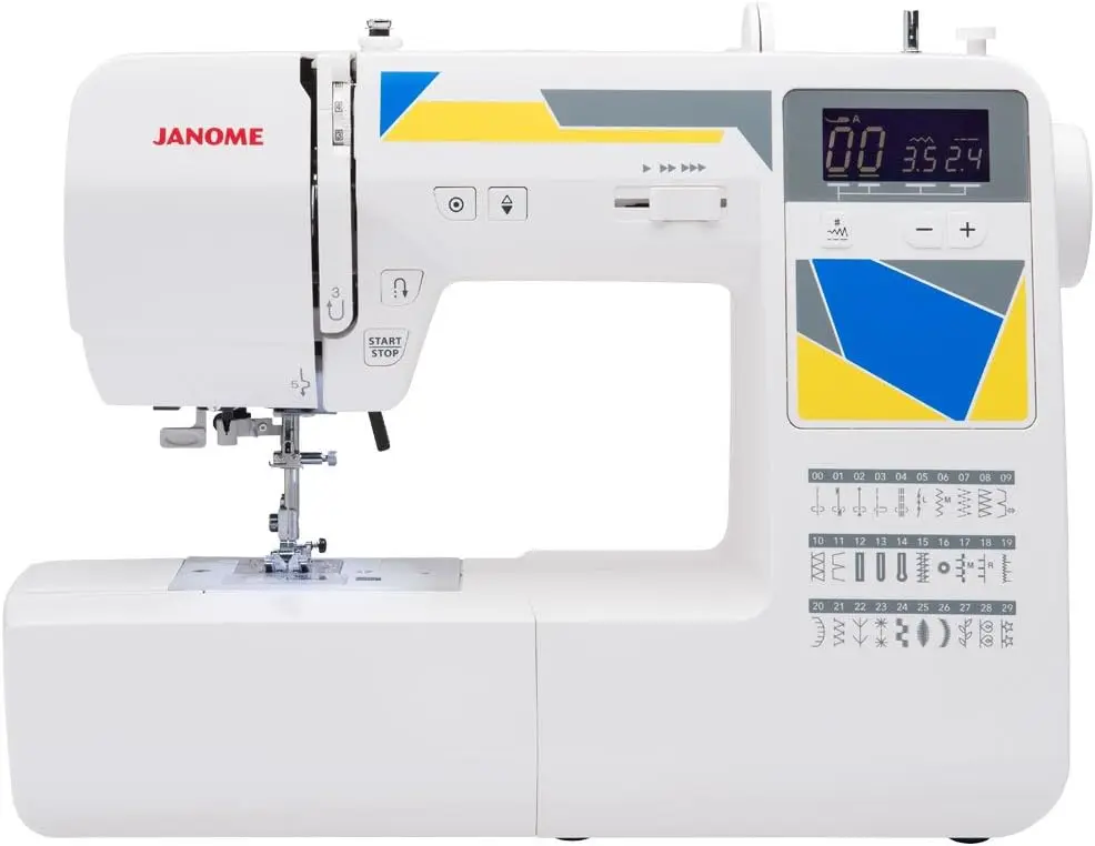 Mod-30 Computerized Sewing Machine With 30 Built-In Stitches, 3 One-Step Buttonholes, Drop Feed And Accessories