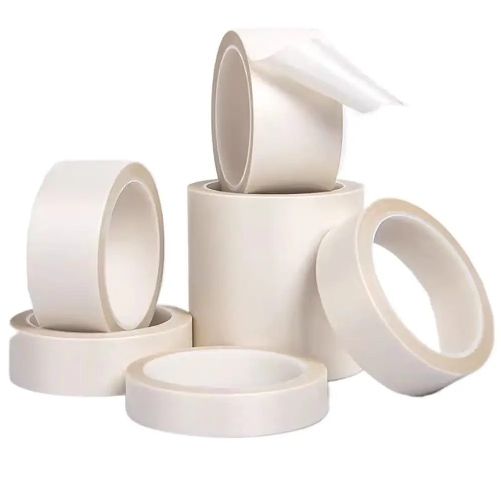 10 m/Rolle Hochtemperatur-PTFE-Klebeband, verschleißfestes, wasserdichtes Gewebeband, isoliertes, langlebiges Glasfaser-Klebeband