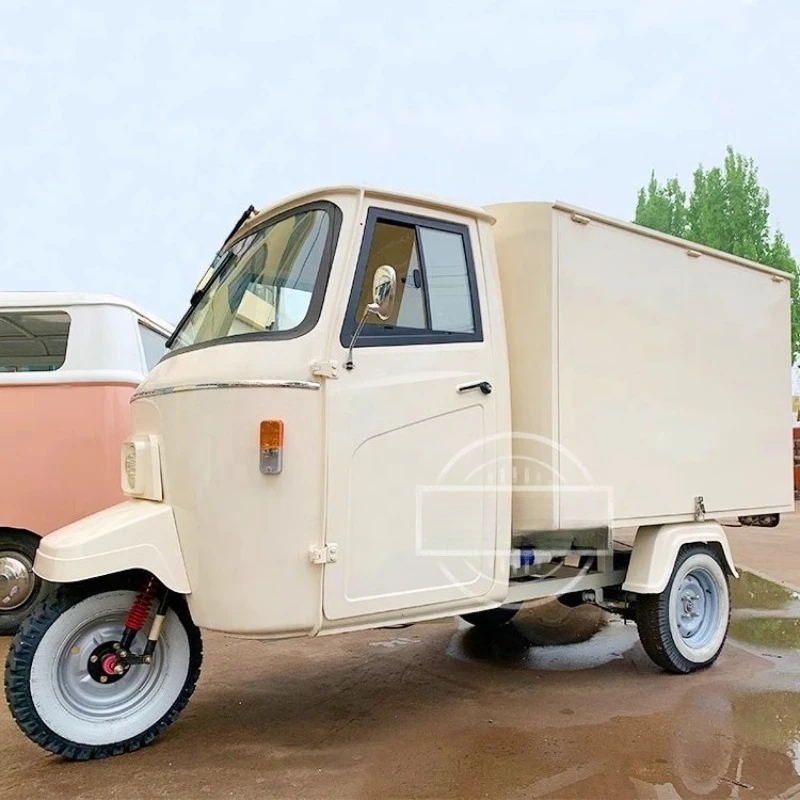 Electric three-wheeled stall truck ice cream milk tea special car