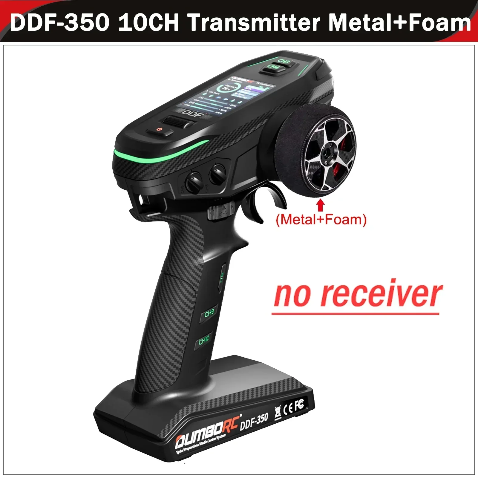 DUMBORC DDF-350 10CH RC Afstandsbediening 2.4G Digitale Radio Zender Gyro Ontvanger voor Drift Auto Tank Boot Robot Speelgoed Wltoy