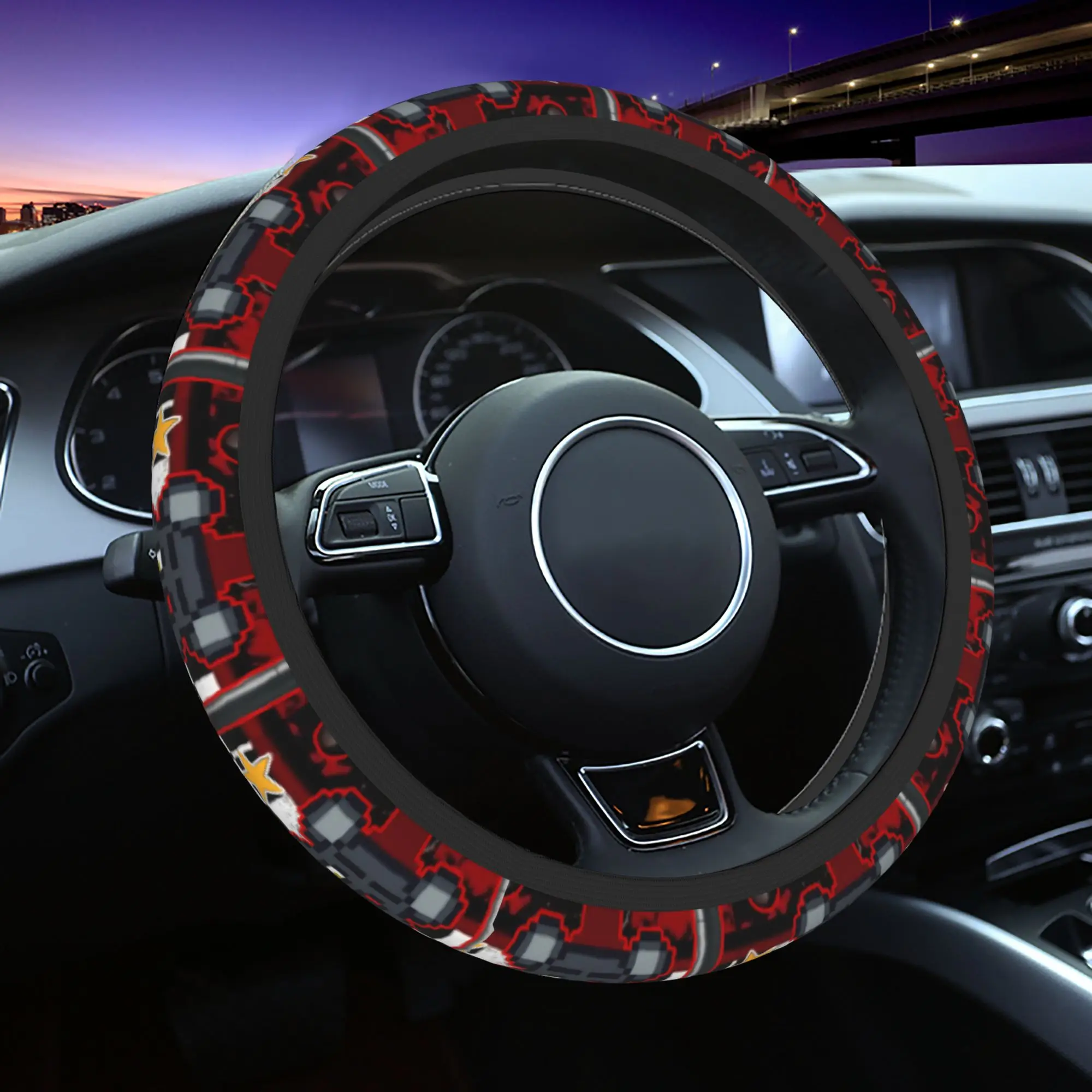 

FNAF At Freddys Car Steering Wheel Cover 38cm Soft Steering Wheel Protective Cover Elastische Car-styling Car Accessories