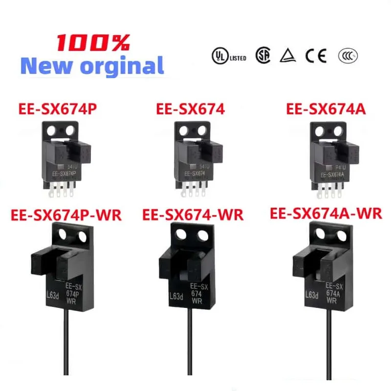 Original EE-SX674 Series Slot Type Infrared Photoelectric Sensor Switch -EE-SX674A EE-SX674-WR EE-SX674A-WR EE-SX674P-WR - New