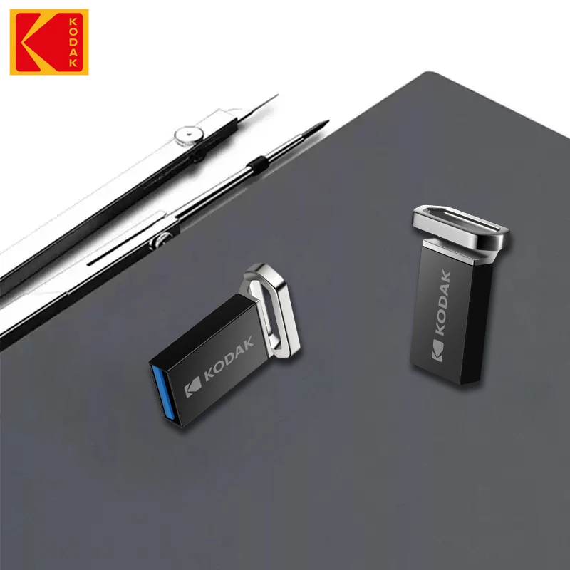 オリジナルコダック USB3.2 フラッシュドライブ 32 ギガバイト 64 ギガバイト 128 ギガバイト高速 140 メガバイト/秒ミニキーペンドライブ金属ペンドライブ車のラップトップデスクトップ