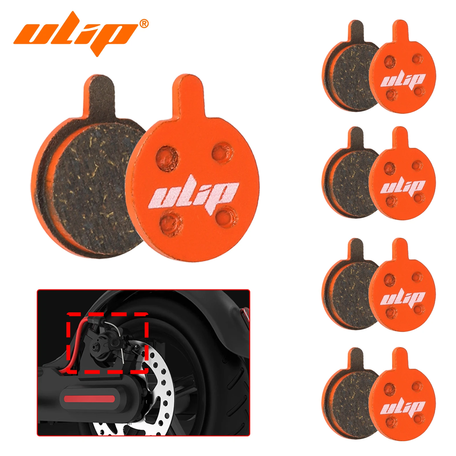 

ULIP 10 шт. X1 многометаллические тормозные колодки для Xiaomi M365 1S Pro 2/Ninebot F20 F30 F40, износостойкие термостойкие колодки для электрического скутера