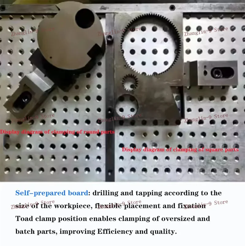 CNC side fixed precision OK clamp flat end bench vice multi-function station anti warping frog clamp carved 1set/2PCS