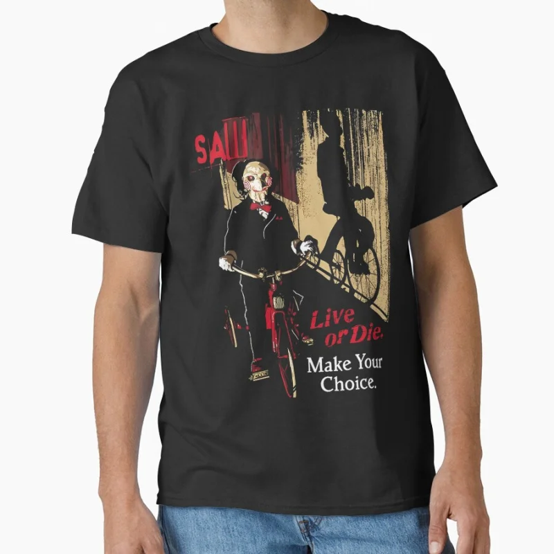 

80s vintage horror movies T Shirt for men large size Adult tops S-6XL Scary halloween clothing
