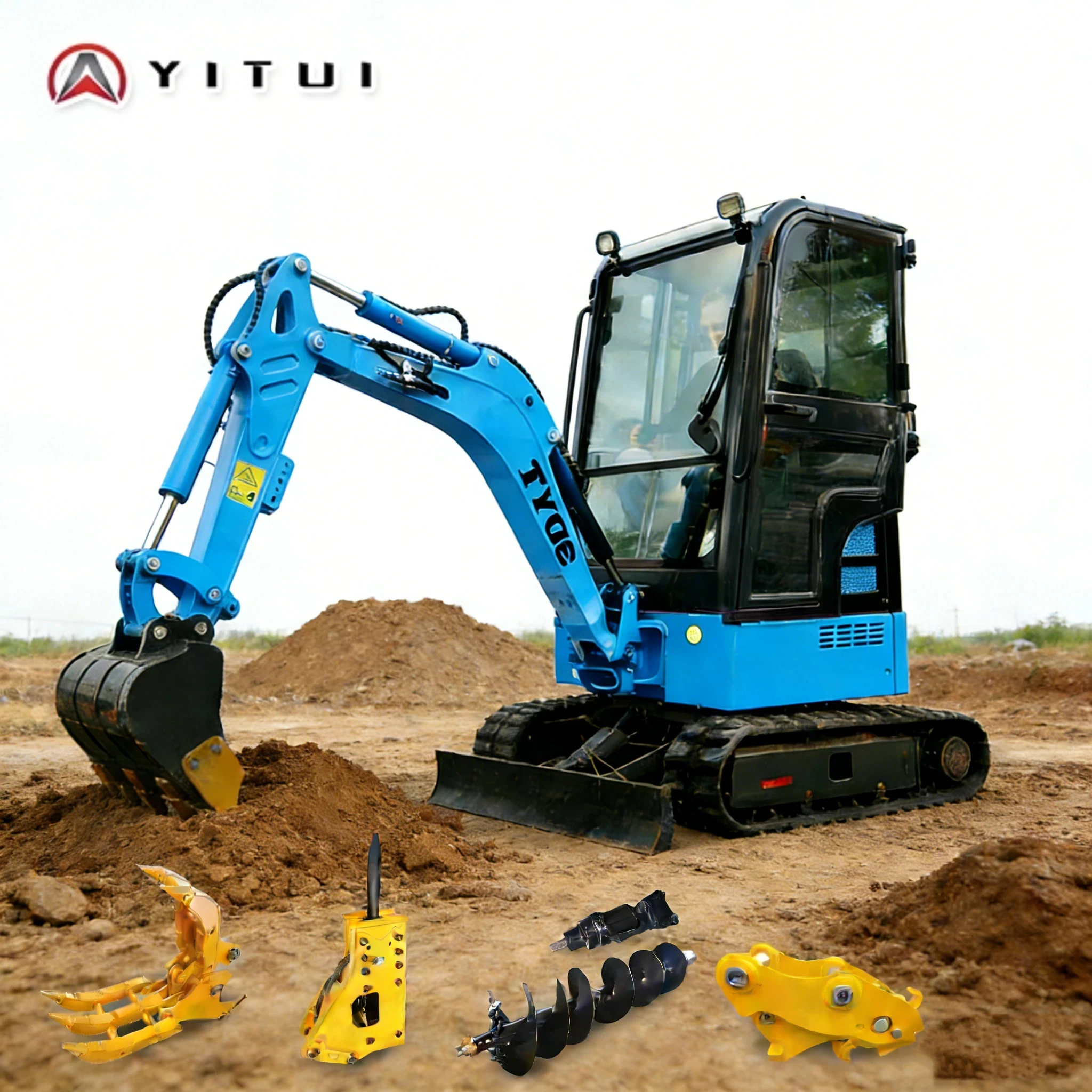 

2026 Mini Excavator With Kubota Engine 1.2 Ton Agriculture Tractor Ce Epa Euro 5 Certified Customized For Garden Accessories