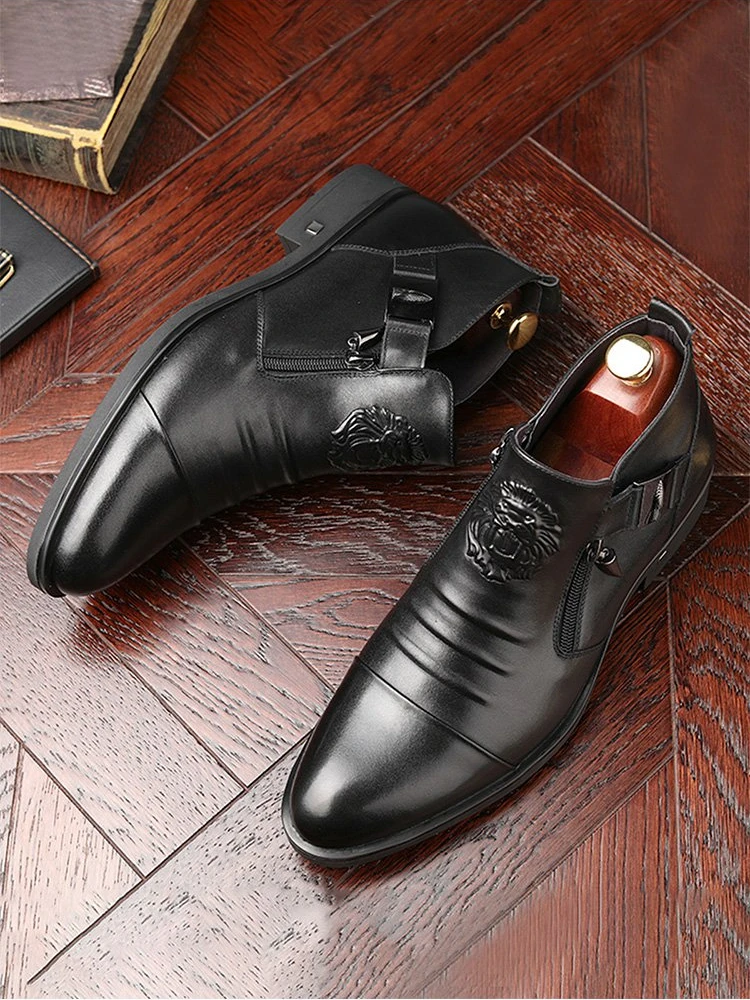 

Мужские высокие ботинки из импортной воловьей и бархатной кожи, повседневная обувь из лакированной кожи, Байкерская обувь в стиле панк, Паровая