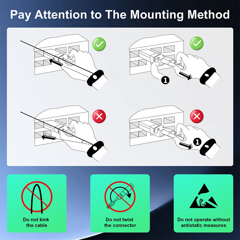 كابل GoodTop 10G SFP+ DAC Twinax (1 م)، 10 جيجا بايت من النحاس السلبي المباشر، متوافق مع Cisco، MikroTik، Netgear، HORACO Switch