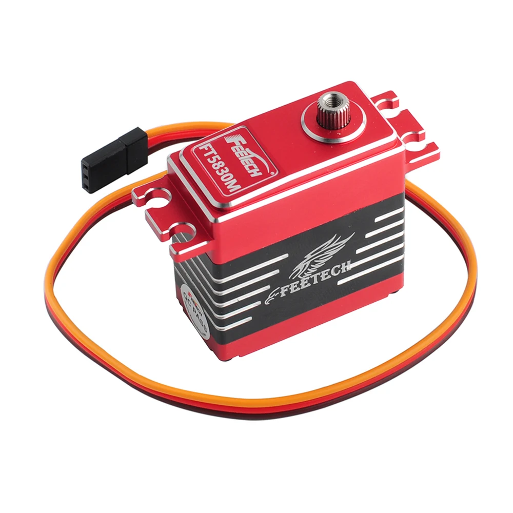 Ft5830m servo digital 30kg.cm 180 graus de alta velocidade pwm metal engrenagem com braço chifre 25t para escala 1/8 1/10 rc baja caminhão carro diy