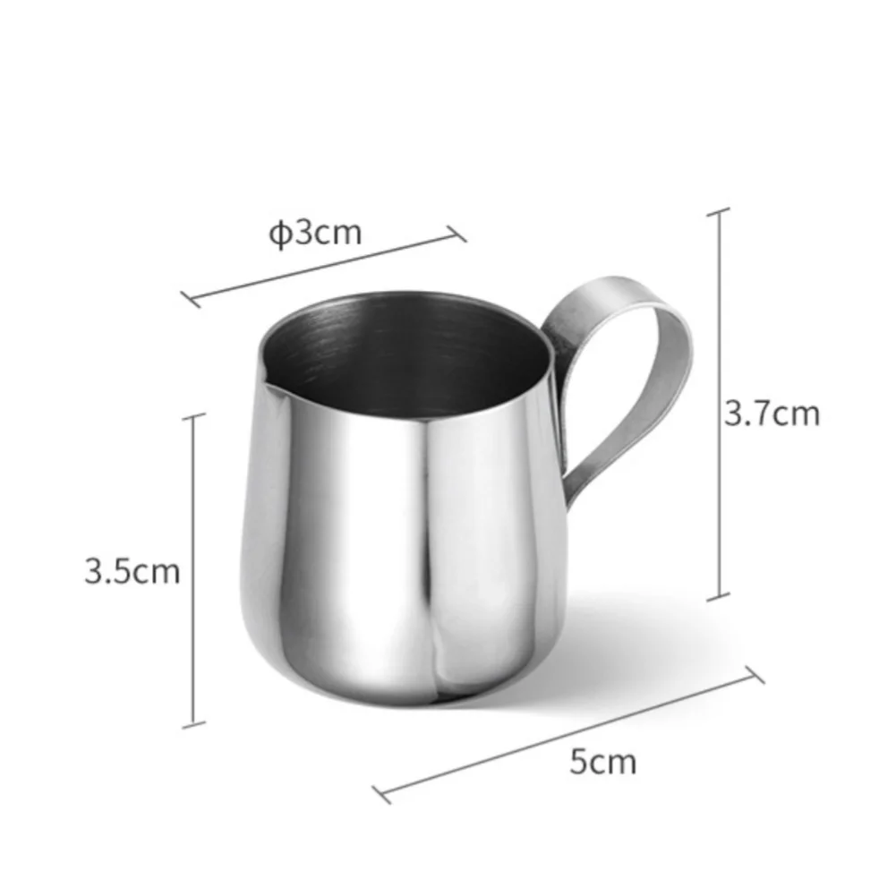 304 Stainless Steel Creamer Pitcher Set 6pcs with Compact Dimensions Dripless Spout and User Friendly Handle Design