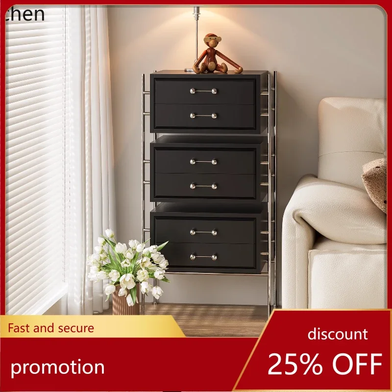 W5.19 metal design sense exquisite wall storage metal modern solid wood cabinet