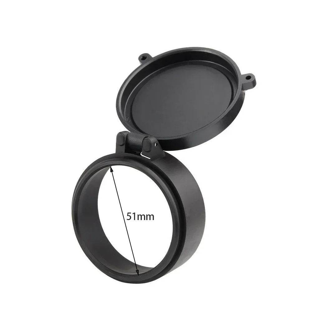 25,5 mm-65 mm transparente Zielfernrohr-Objektivabdeckung, hochklappbare Schnellfeder-Schutzkappe, Objektivdeckel für Jagdzubehör