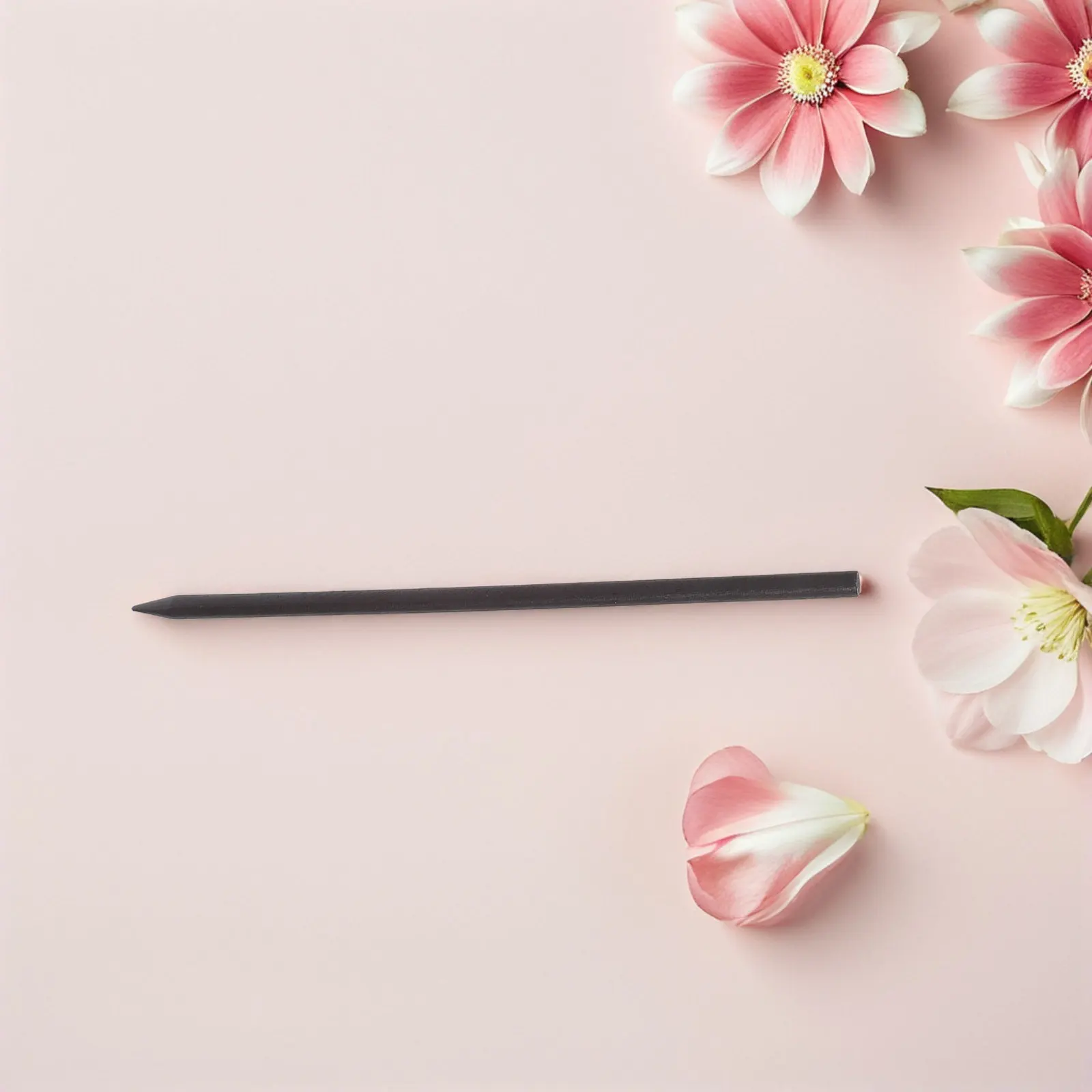 25pcs Wooden Pencil Hairpins – Elegant Simple Hair Sticks for Photo Shoots, Gatherings & Performances