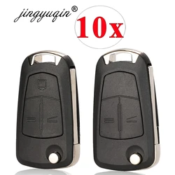 jingyuqin 10pcs Flip Folding Key Shell Case FOB 3 BTN for Vauxhall Opel Astra H Corsa D Vectra C Zafira Signum Tigra Meriva