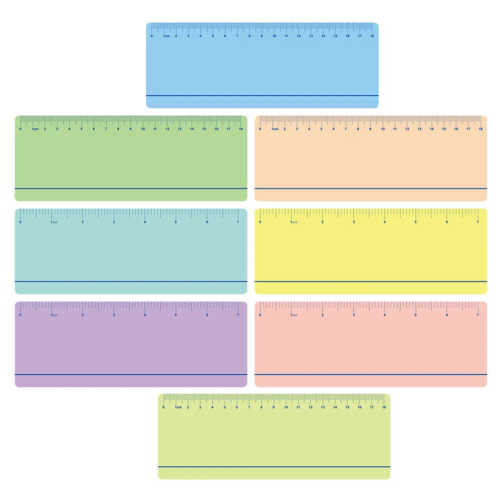 

8pcs Reading Ruler Bookmark Guides Shatterproof PET Pocket Highlighters Strips Classroom Dyslexia Tools Kids Teaching Bookmarks