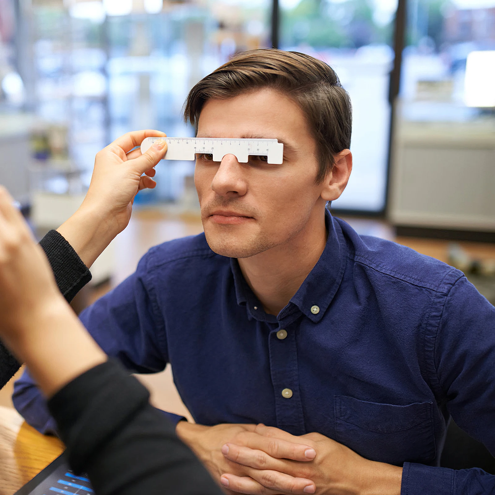 

Pupil Distance Measurement Ruler Circumference Measuring Spring White Optometry Equipment Student