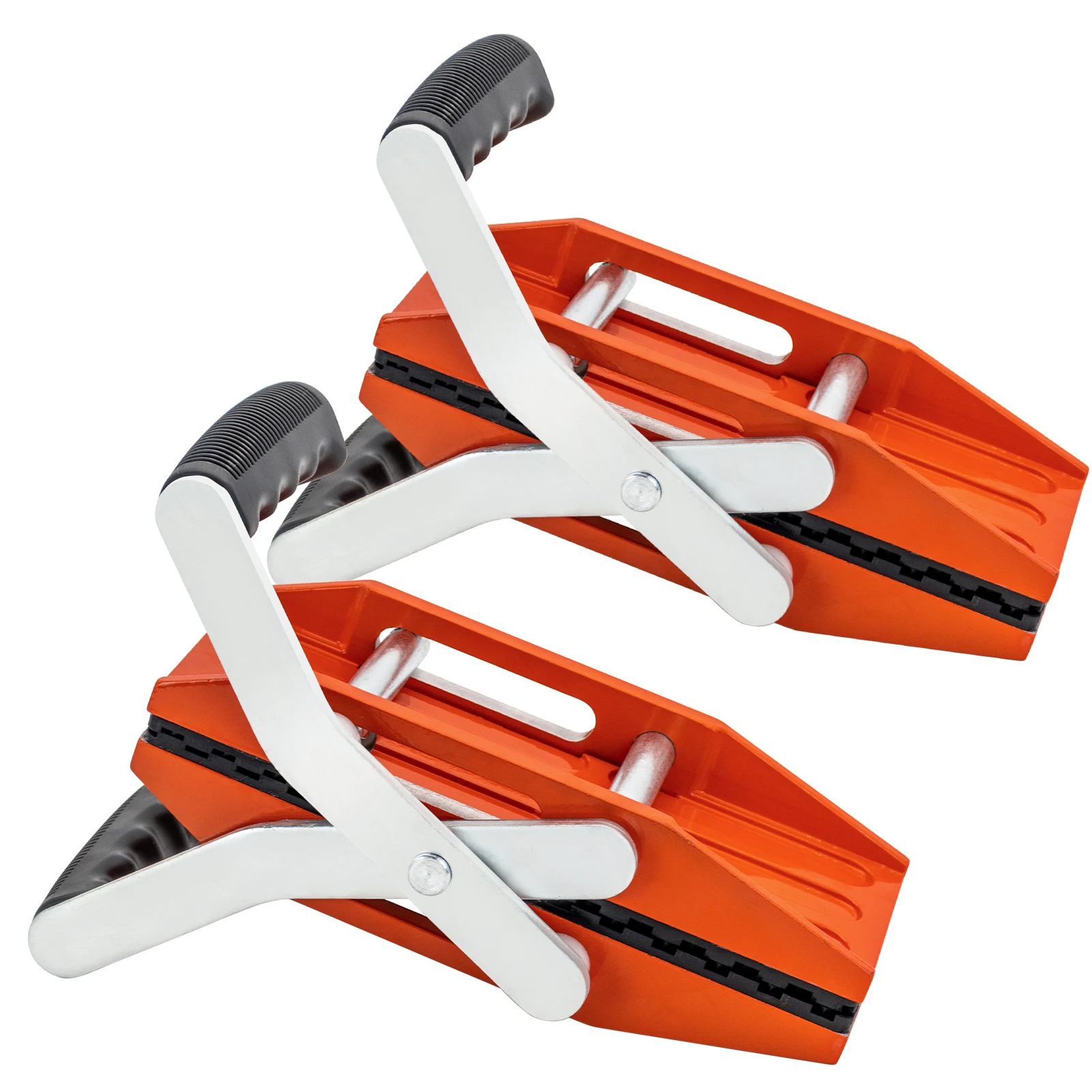 High Quality 2 Pack Double Handed Stone Carrying Clamps Granite Panel Lifter Tools Rubber-lined for Lifting