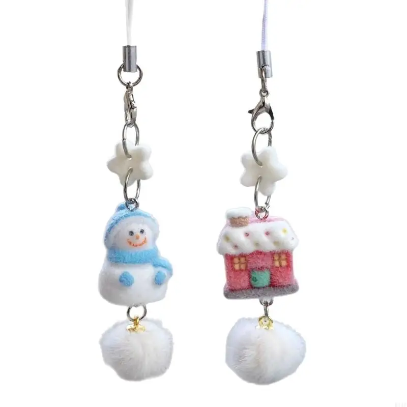 91AF Soft Material Snowman Keychain Warm Comfortable Winter Essential Cozy Touch