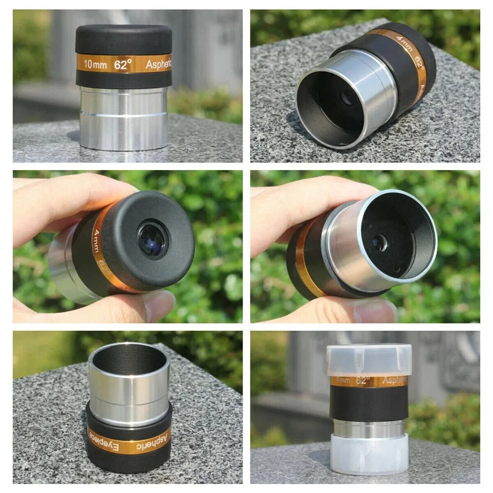 Ocular ultra grande angular de 62 graus com revestimento FMC, ocular de 1,25 polegadas, 4 mm, 10 mm, 23 mm adequado para telesc astronômico