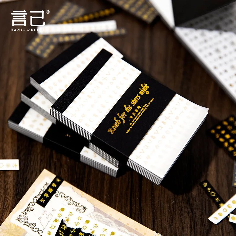 32 pçs/lote Memo Pads Material Papel Noite de Colheita Estrelas Diário Scrapbooking papel Cartão Fundo Decoração Papel