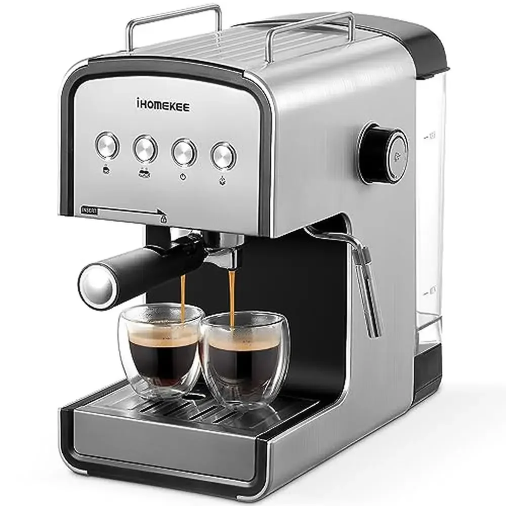 

15 Bar Coffee Maker Cappuccino Latte Machine Easy Operation Milk Frother