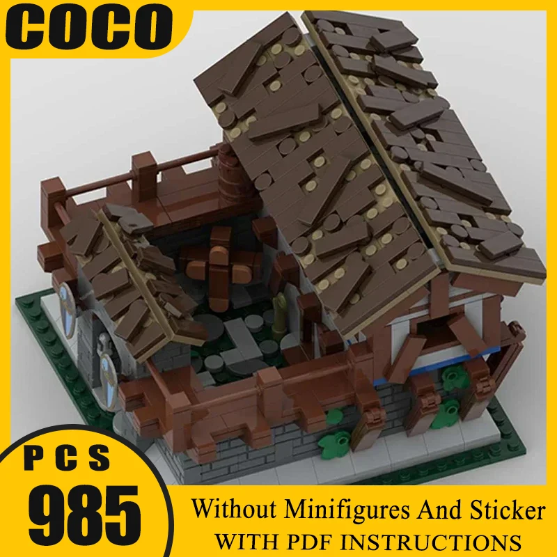 

Moc Building Bricks Feudal Barracks Model Technology Block Military Training Camp Blocks Toy DIY Assembly Christmas Gift