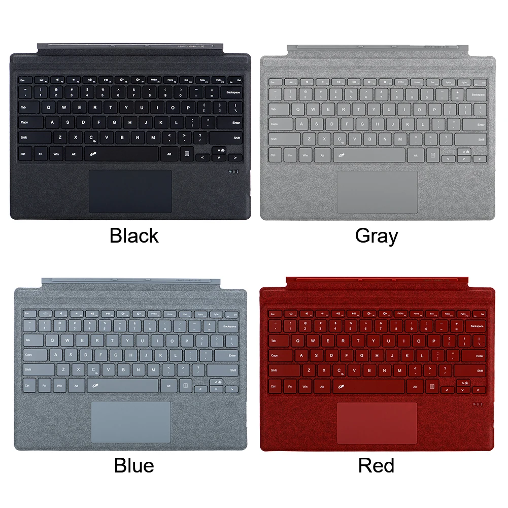 

Portable Wireless Keyboard for Microsoft Surface Pro 3/4/5/6/7/7 Plus BT Type-c 7 Colors Backlight 78 keys Touchpad Keypad