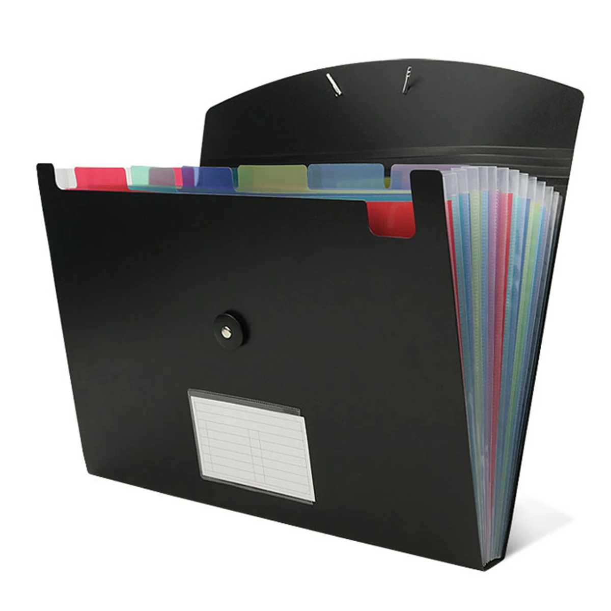 Accordian File Organizer 13 Pocket Expanding File Folder Plastic Expandable File Folder Color Inside Easy To Use Black