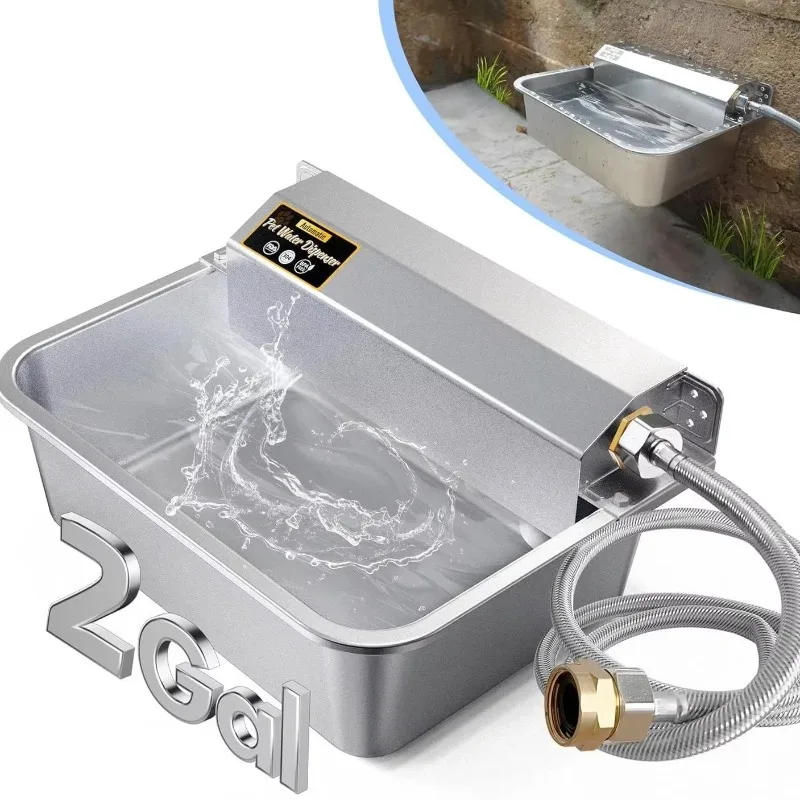 

【Best-selling】Stainless Steel Outdoor Pet Feeder Auto-Fill Feature 304 Product Animal Drinkers Dog Water Dispenser