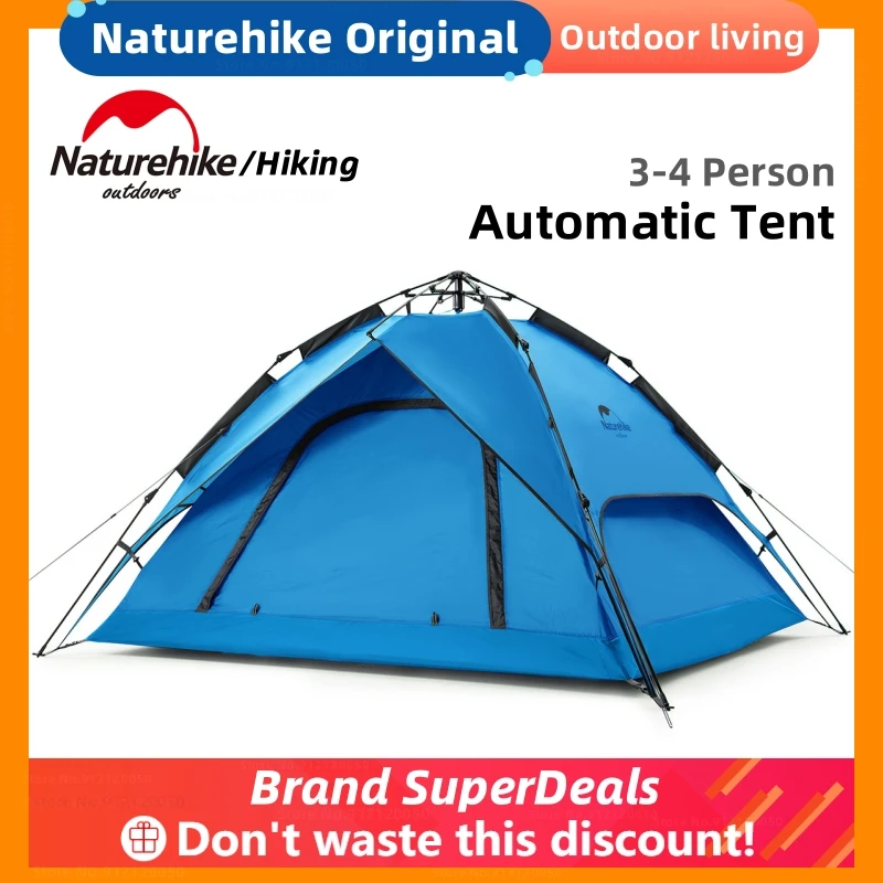 

Naturehike 3-4 People Automatic Tent Outdoor Portable Camping Tent Waterproof Nature hike Tourist Quick Automatic Opening Tent