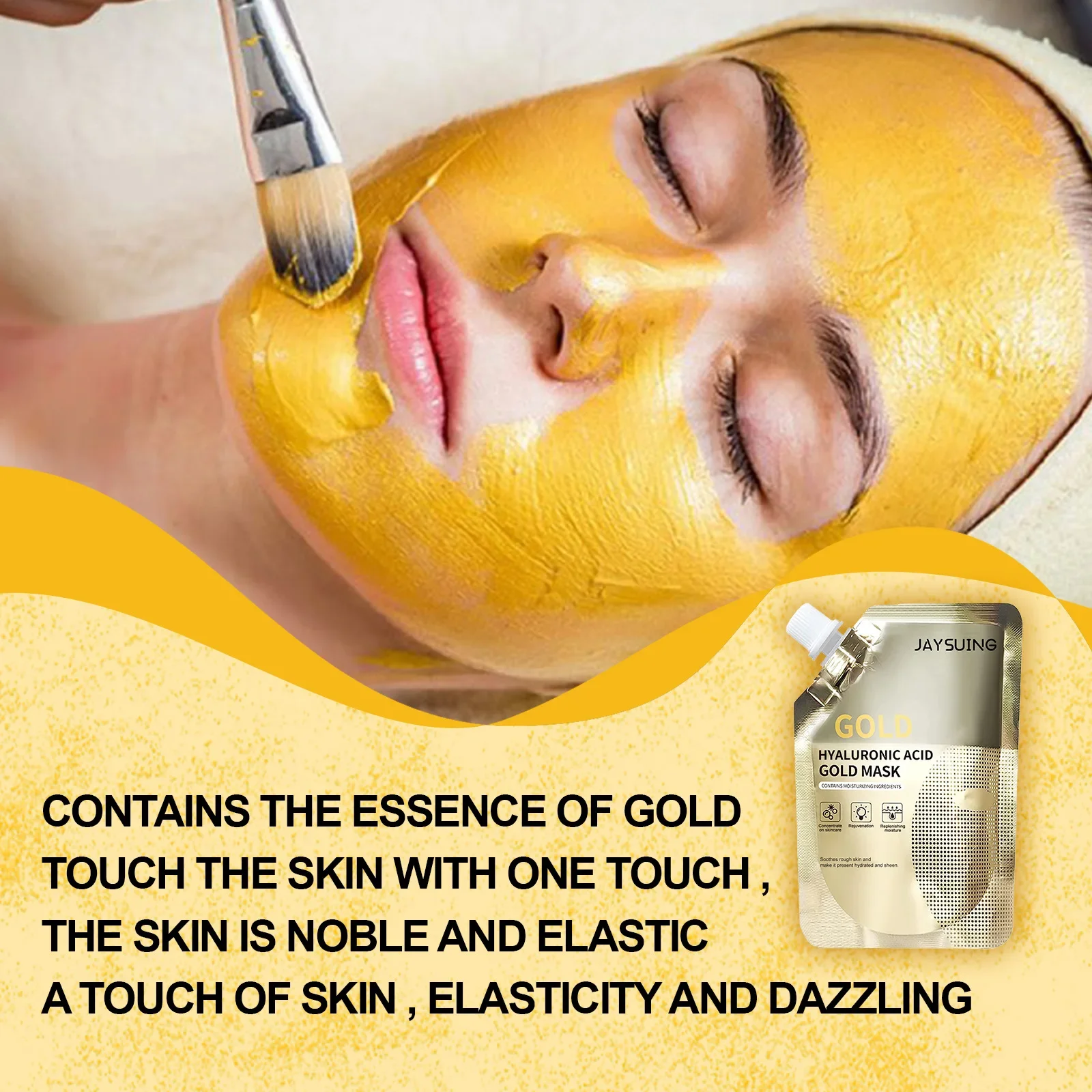 Masque anti-âge au rétinol d'or, éclaircit les ridules, rétrécit les pores, raffermit la peau, hydratant, acide hyaluronique, peel off