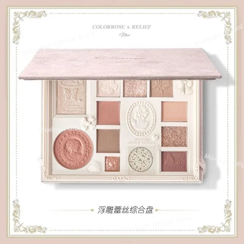 Colorrose Angel – Palette de fards à paupières en relief, longue durée, facile à porter, paillettes, reflets, Blush, Palette de maquillage tout-en-un