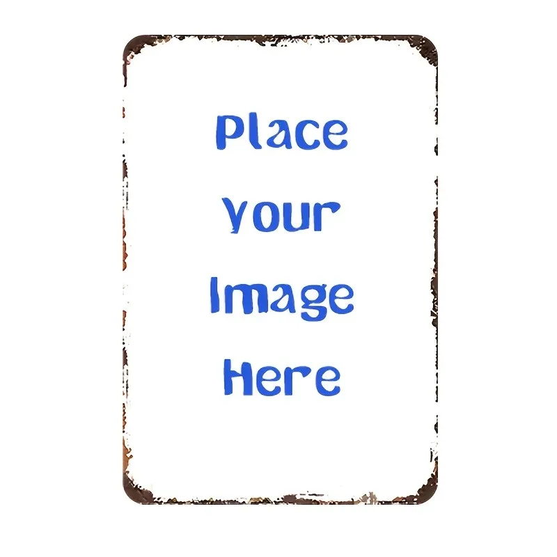 Panneau d'art mural en métal personnalisé - TextPhotoLogo personnalisé - Style de décoration de ferme rustique - Construction métallique robuste - Personnalisé