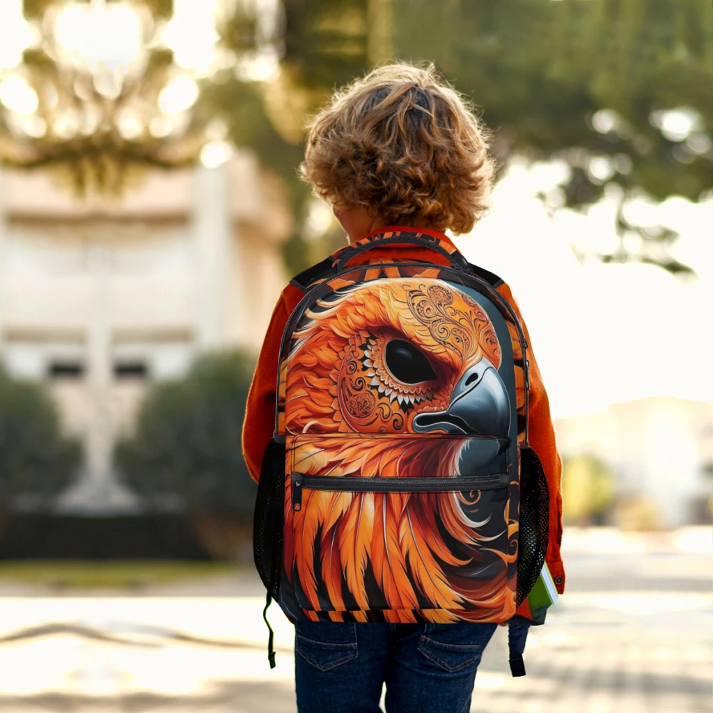 Mystical Falcon - Vibrant Halloween and Dia de los Muertos Inspired Art by LaLi Designs Printed Lightweight Backpack Schoolbag