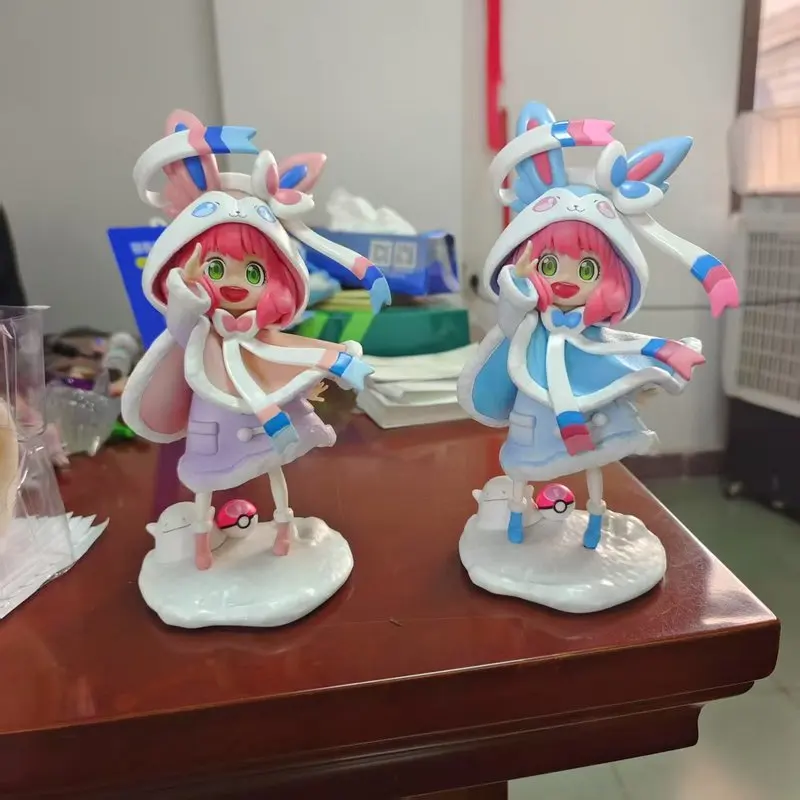 

Spy×Family Anime Peripherals 19cm Anya Cos Sylveon 2d Pretty Girl Handmade Action Figure Desktop Ornament Collection Gift