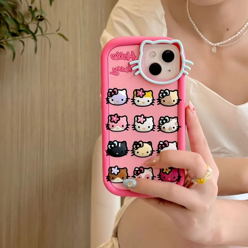 Sanrio Phone Case For iPhone15 14 13 12 11 Pro Max Kawaii Cartoon Anime Case Cute Soft Cover