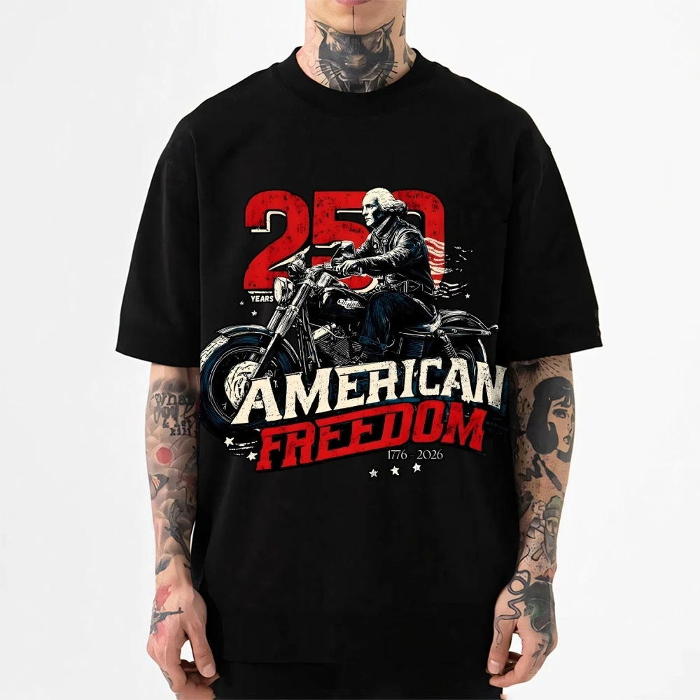 America 250 Years Japanese Style Classic Tee High-quality Streetwear Men's Clothing Women's Clothing  2026 Summer New T Shirt