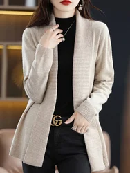 Moda coreana maglione lavorato a maglia donna Cardigan Sueter Mujer Invierno 2024 scollo a v maglia donna maglione Cardigan maglioni G403