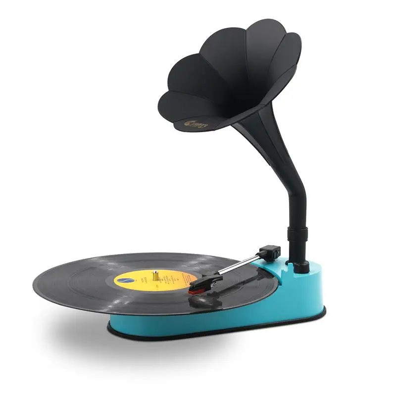 Modern minimalist style vinyl record player Bluetooth speaker battery can be used outdoors