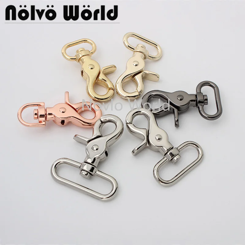 30PCS13-20-25-32-38MM High Quantity Rose Gold Metal Snap Hooks Clip For Men Handbag Bags Shoulder Swivel Hook Buckles Accesories