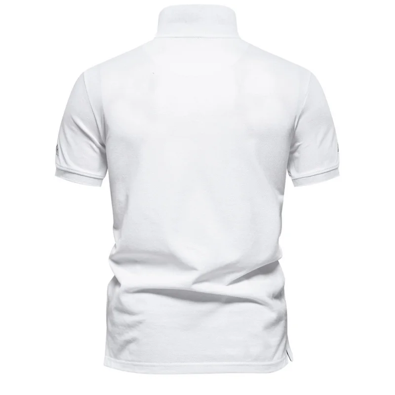 

2025Spring and Summer New Trendy Men's StyleTShirt casual embroidery breathable trendy solid colorPOLOShort Sleeve