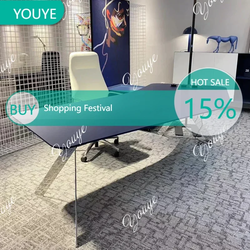 H-XM Beautiful Computer Table Work Aesthetic Modern Writing Reading Office Desk Study Portable Executive Bureau Office Furniture