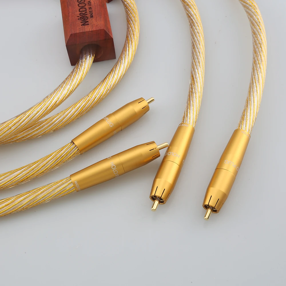 Nordost-cable de audio RCA para amplificador de CD, Conector de referencia de ODIN dorado, XLR, ODIN dorado, audiófilo