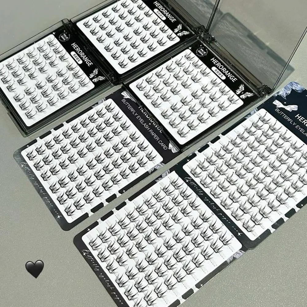 Pestañas postizas naturales segmentadas sin pegamento, herramientas gruesas y extensiones de pestañas, pegamento rizado en grupo, pestañas de maquillaje 3D DI G9Y9