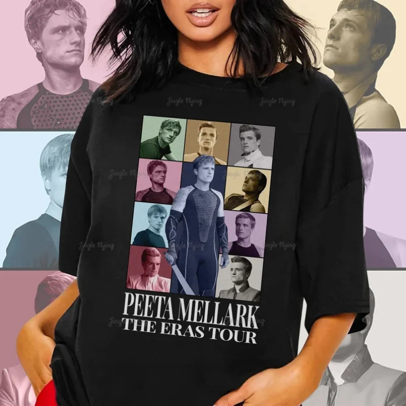 Peeta Mellark Eras Tour Shirt The Hunger Games Vintage T Shirt The Hunger Games Movie Graphic Tees For Women Trendy